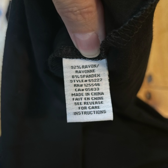 HABITAT S Black Spider Web Lagenlook Tunic Top V-Neck Rayon - Picture 7 of 7